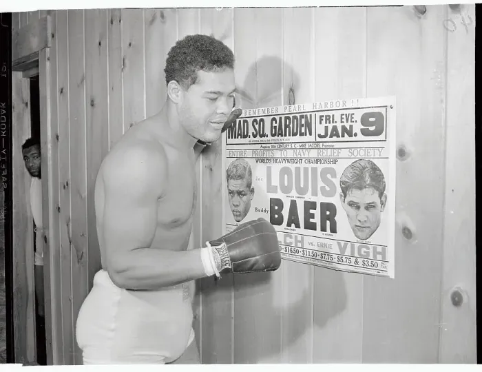 Framed Print : Joe Louis Standing by Poster Framed Print : Joe Louis Standing by Poster