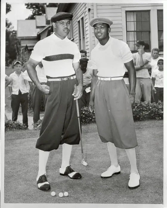 Framed Print : Joe Louis and Sugar Ray Robinson at Golf Tourney Framed Print : Joe Louis and Sugar Ray Robinson at Golf Tourney