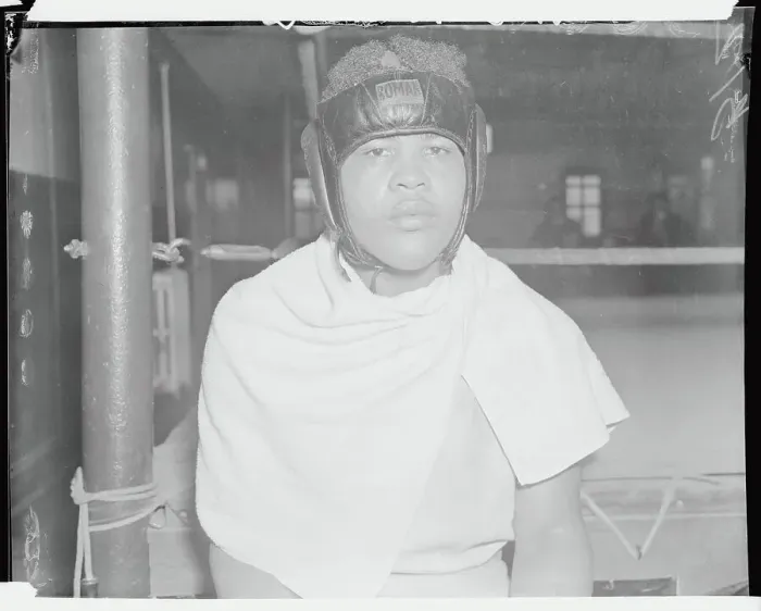 Framed Print : Joe Louis Wearing Helmet Framed Print : Joe Louis Wearing Helmet
