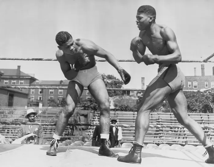 Framed Print : Joe Louis and Willie Davis Sparring Framed Print : Joe Louis and Willie Davis Sparring