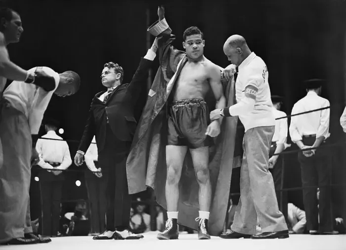 Framed Print : Joe Louis After Winning Bout Framed Print : Joe Louis After Winning Bout