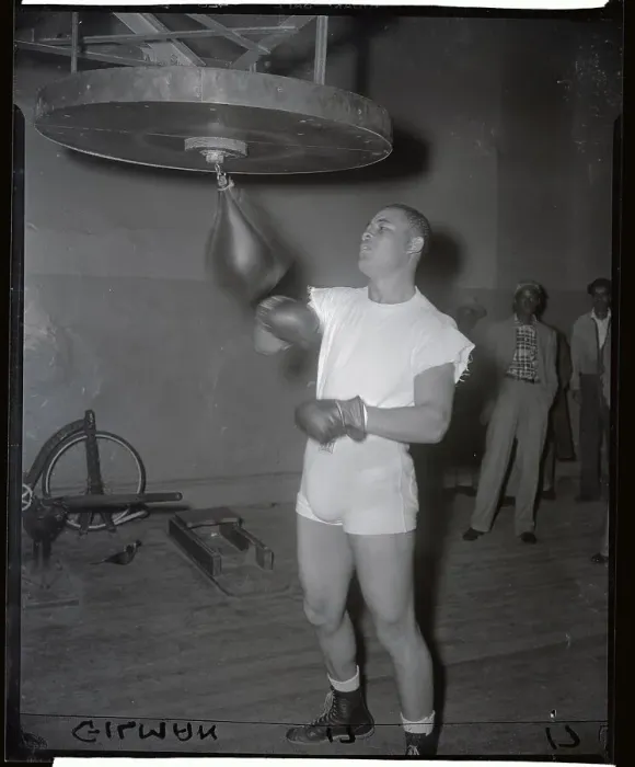 Framed Print : Joe Louis Working Out For Fight Framed Print : Joe Louis Working Out For Fight
