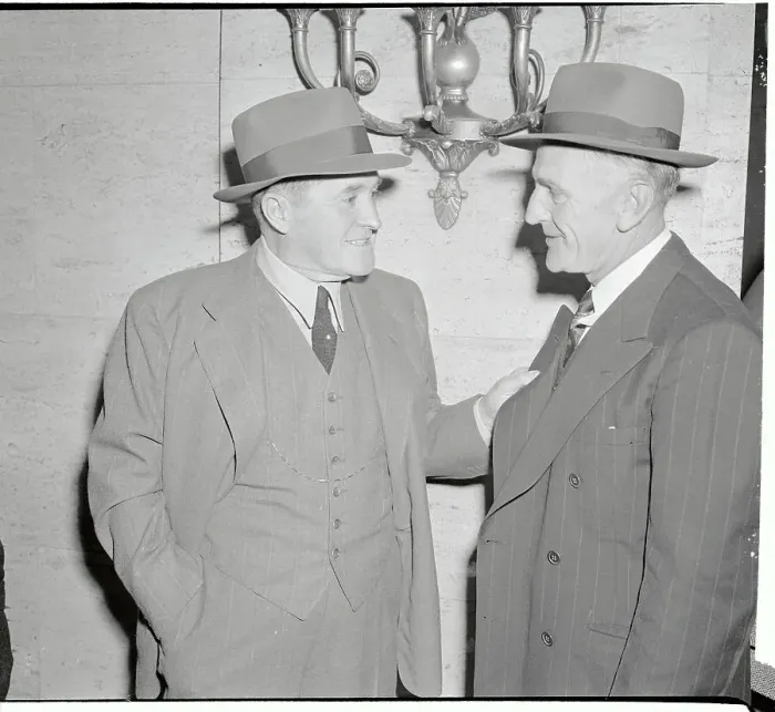 Framed Print : Joe McCarthy Talking with Casey Stengel Framed Print : Joe McCarthy Talking with Casey Stengel