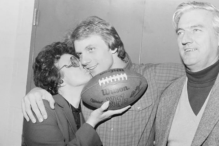 Framed Print : Joe Montana Getting Kiss From Mother Framed Print : Joe Montana Getting Kiss From Mother