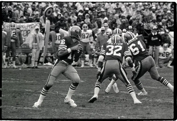Framed Print : Joe Montana About to Pass Football in Game Framed Print : Joe Montana About to Pass Football in Game