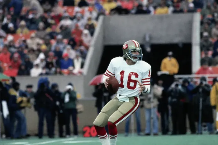 Framed Print : Joe Montana Running With Football Framed Print : Joe Montana Running With Football