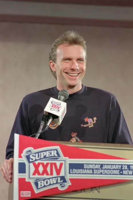 Framed Print : Joe Montana Speaking to Writers Framed Print : Joe Montana Speaking to Writers