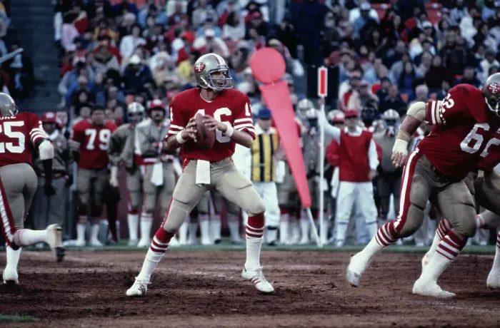 Framed Print : Joe Montana About to Throw Football During Game Framed Print : Joe Montana About to Throw Football During Game
