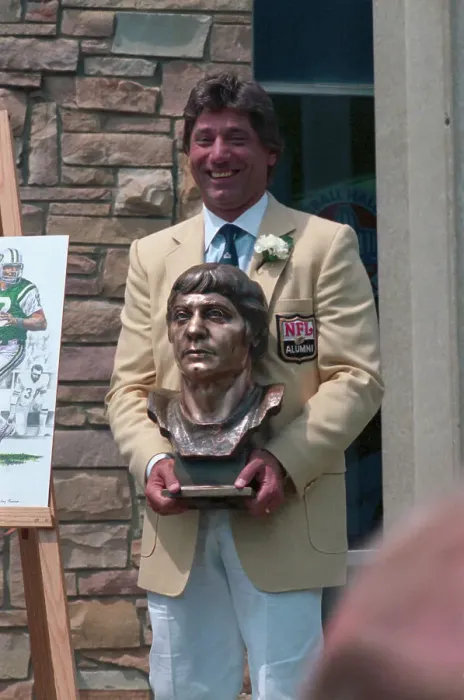 Framed Print : Joe Namath Posing with Trophy Framed Print : Joe Namath Posing with Trophy