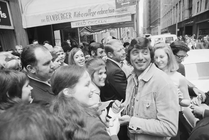 Framed Print : Joe Namath Surrounded by Crowd Framed Print : Joe Namath Surrounded by Crowd