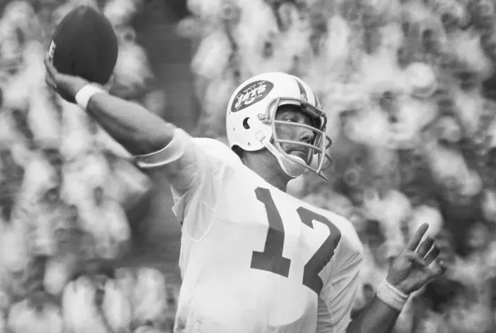 Framed Print : Joe Namath Throwing Football Framed Print : Joe Namath Throwing Football