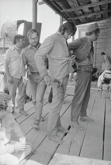 Framed Print : Joe Namath W / Gun On Western Film Set Framed Print : Joe Namath W / Gun On Western Film Set