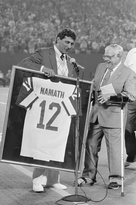 Framed Print : Joe Namath & Weeb Ewbank Holding Jersey Framed Print : Joe Namath & Weeb Ewbank Holding Jersey