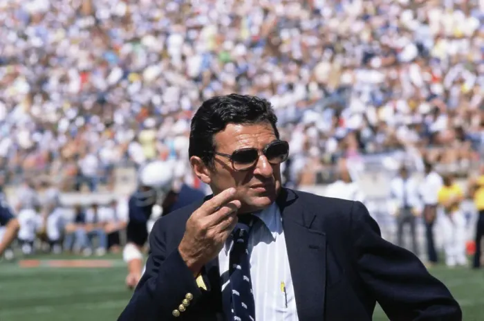 Framed Print : Joe Paterno Observing Game Framed Print : Joe Paterno Observing Game
