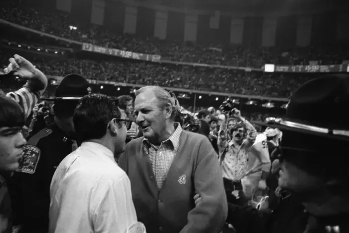 Framed Print : Joe Paterno's Congratulates Paul Bryant on Sugar Bowl Win Framed Print : Joe Paterno's Congratulates Paul Bryant on Sugar Bowl Win