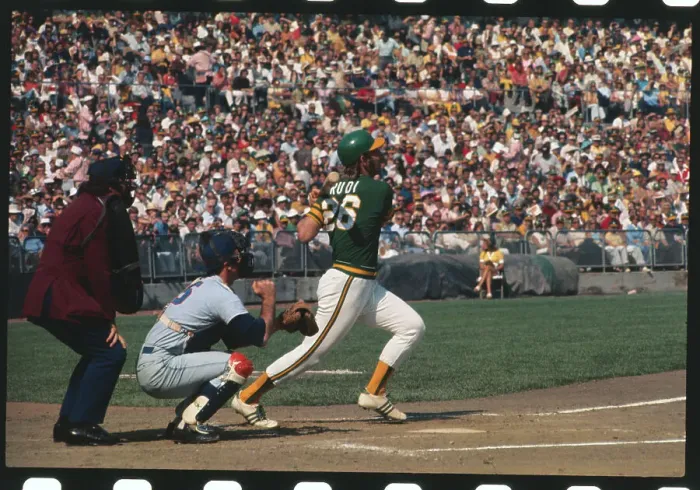 Framed Print : Joe Rudi Batting at World Series Framed Print : Joe Rudi Batting at World Series