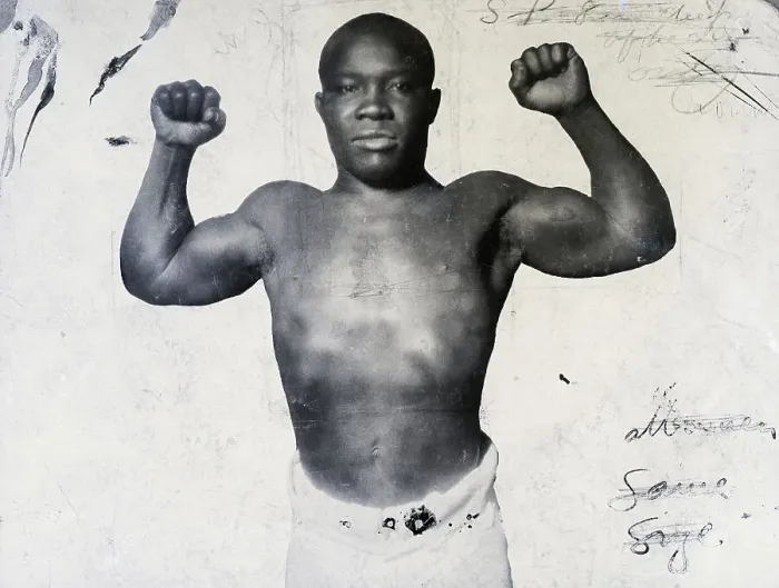 Framed Print : Joe Walcott Flexing Muscles