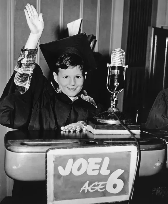 Framed Print : Joel, Quiz Kids Star, in Cap & Gown Framed Print : Joel, Quiz Kids Star, in Cap & Gown