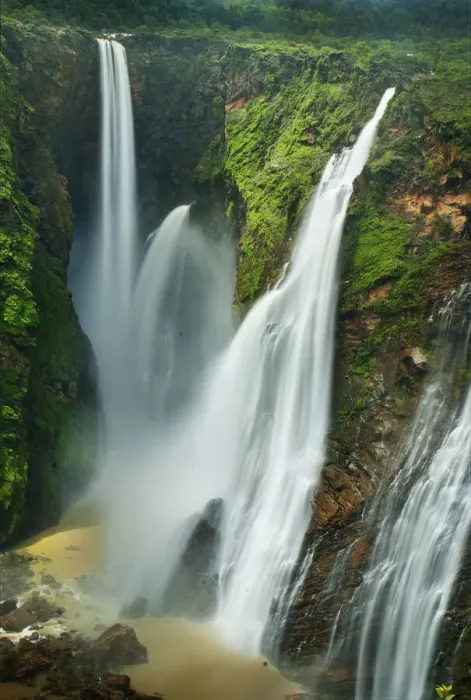Framed Print : Jog Falls. Four falls alternative names of Gerusoppe falls, Gersoppa Falls Framed Print : Jog Falls. Four falls alternative names of Gerusoppe falls, Gersoppa Falls