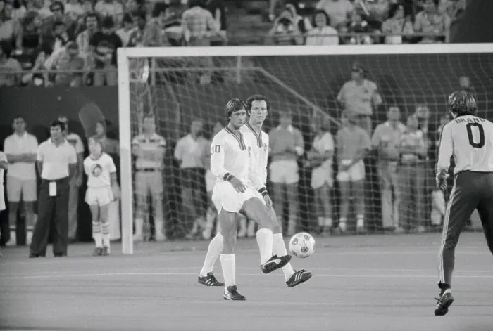 Framed Print : Johan Cruyff Kicking a Soccer Ball Framed Print : Johan Cruyff Kicking a Soccer Ball