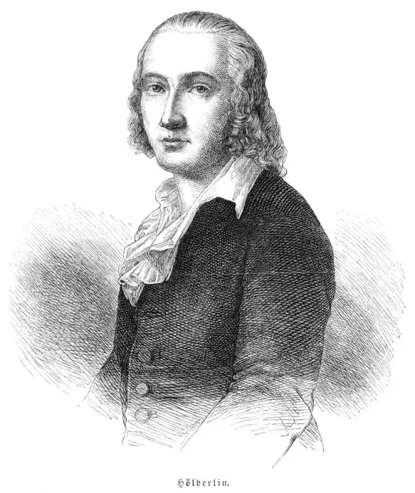 Framed Print : Johann Christian Friedrich HAolderlin german poet portrait 1859 Framed Print : Johann Christian Friedrich HAolderlin german poet portrait 1859