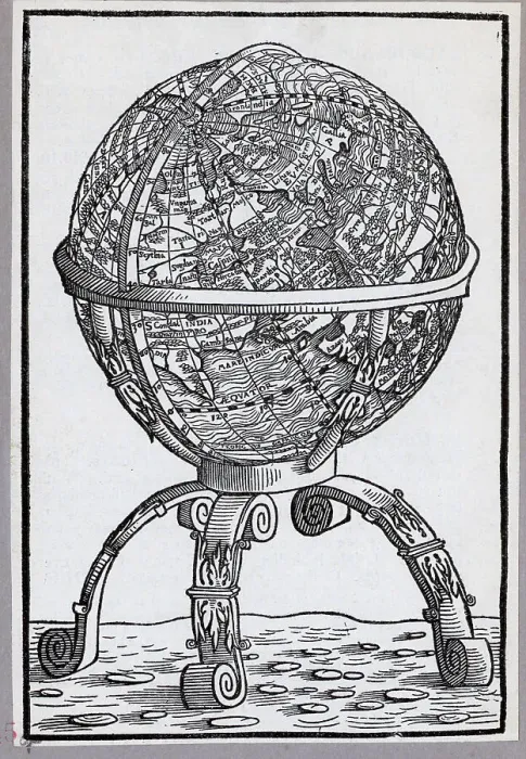 Framed Print : Johann Schoner, Opera Mathematica. Nuremberg, 1561. Printed by Johann Montanus and Ulrich Neuber. The globe of the Authie NSW UB 1520. Illustratio Framed Print : Johann Schoner, Opera Mathematica. Nuremberg, 1561. Printed by Johann Montanus and Ulrich Neuber. The globe of the Authie NSW UB 1520. Illustratio