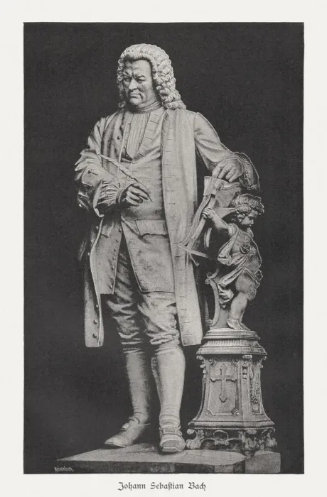 Framed Print : Johann Sebastian Bach, German composer (1685-1750), raster print, published 1885 Framed Print : Johann Sebastian Bach, German composer (1685-1750), raster print, published 1885