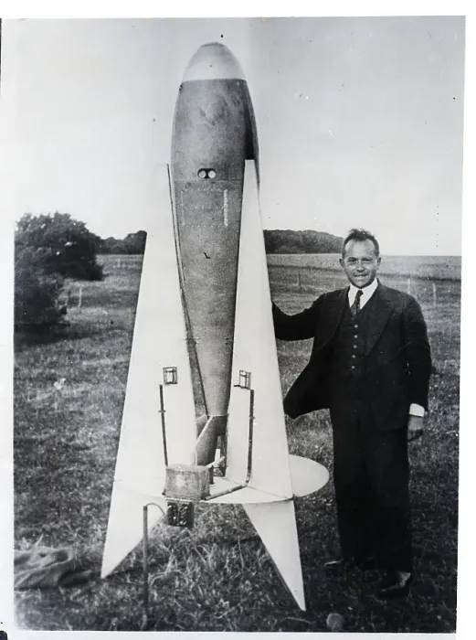 Framed Print : Johannes Winkler And His Rocket Framed Print : Johannes Winkler And His Rocket