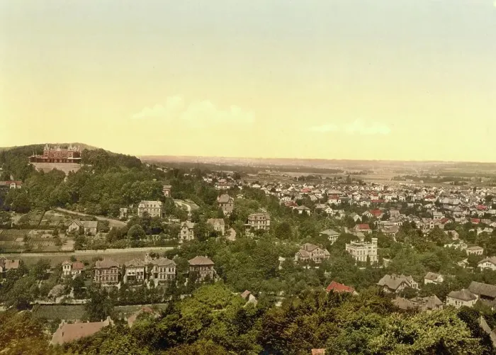 Framed Print : The Johannisberg in Bielefeld, North Rhine-Westphalia, Germany, Historic, digitally restored reproduction of a photochrome print from the 1890s Framed Print : The Johannisberg in Bielefeld, North Rhine-Westphalia, Germany, Historic, digitally restored reproduction of a photochrome print from the 1890s