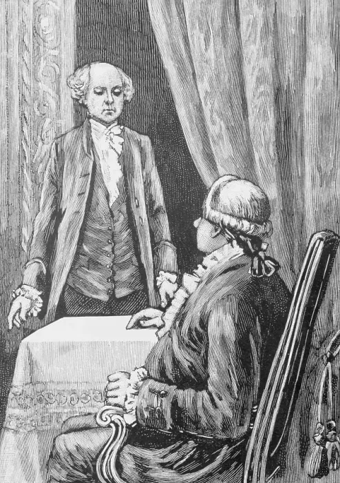 Framed Print : John Adams with King George III Framed Print : John Adams with King George III