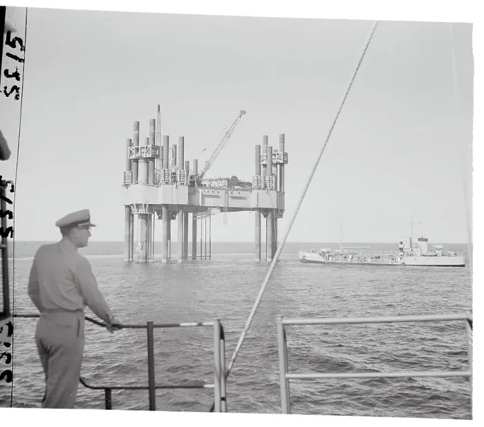 Framed Print : John Albers Watching a Passing Ship Framed Print : John Albers Watching a Passing Ship