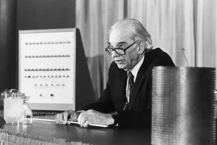 Framed Print : John Atanasoff at a Press Conference Framed Print : John Atanasoff at a Press Conference