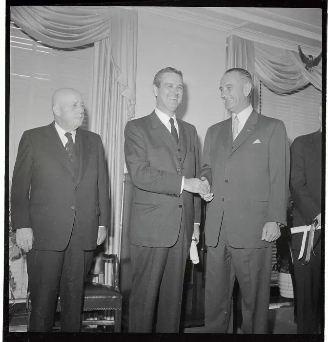 Framed Print : John B. Connally Being Congratulated at Secretary of Navy Reception Framed Print : John B. Connally Being Congratulated at Secretary of Navy Reception
