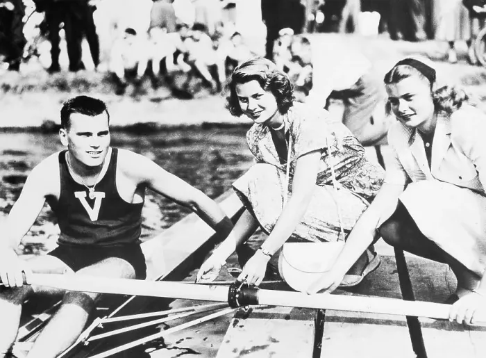 Framed Print : John B. Kelly Jr. With Sisters in Boat Framed Print : John B. Kelly Jr. With Sisters in Boat