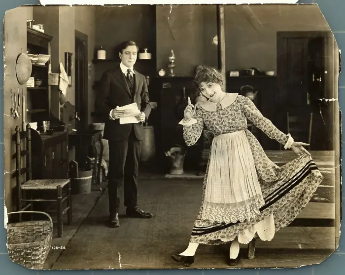 Framed Print : John B. O'Brien Directing Mary Pickford