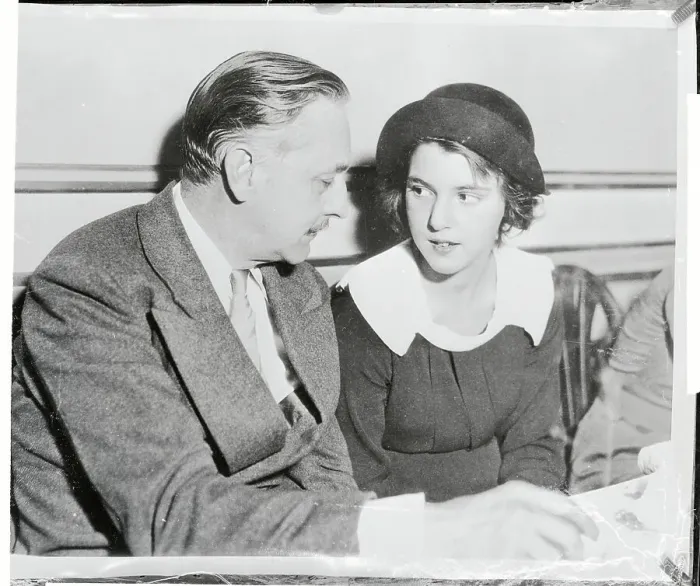 Framed Print : John Barrymore Talking to His Daughter Framed Print : John Barrymore Talking to His Daughter