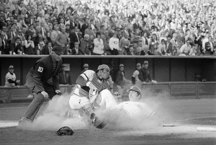 Framed Print : John Bench Sliding Into Home Framed Print : John Bench Sliding Into Home