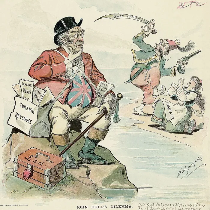 Framed Print : John Bull's Dilemma Cartoon Framed Print : John Bull's Dilemma Cartoon