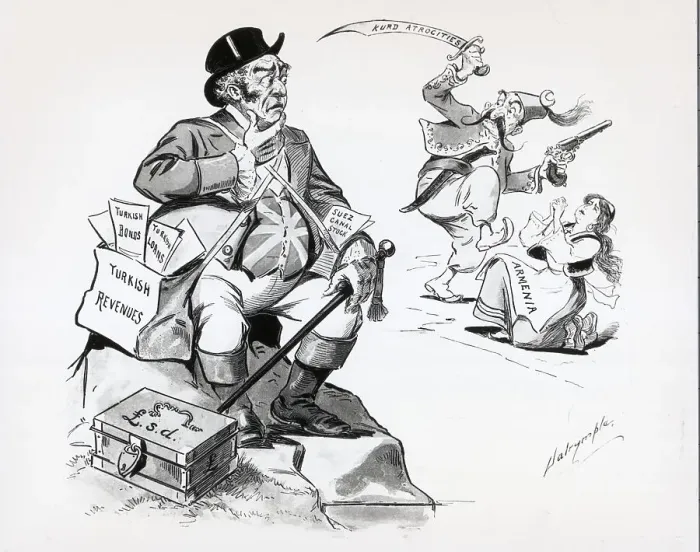 Framed Print : John Bulls Dilemma, Lithograph 1895 Framed Print : John Bulls Dilemma, Lithograph 1895