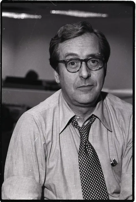 Framed Print : John Chancellor In The Newsroom Framed Print : John Chancellor In The Newsroom