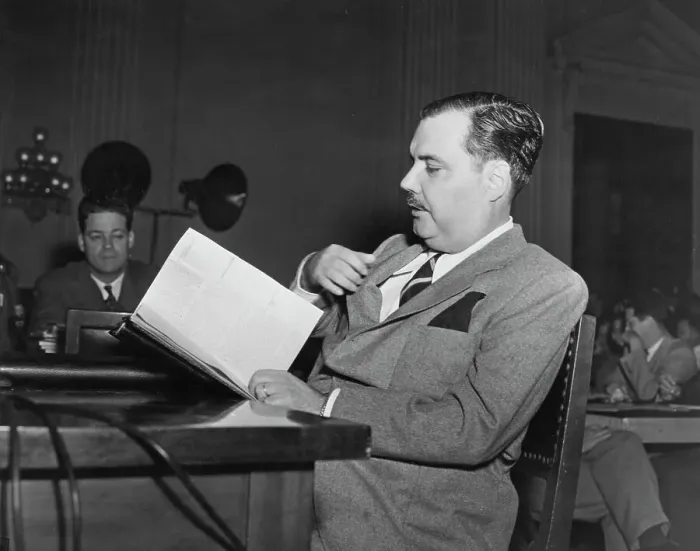 Framed Print : John Charles Moffitt Testifying At HUAC Hearing Framed Print : John Charles Moffitt Testifying At HUAC Hearing