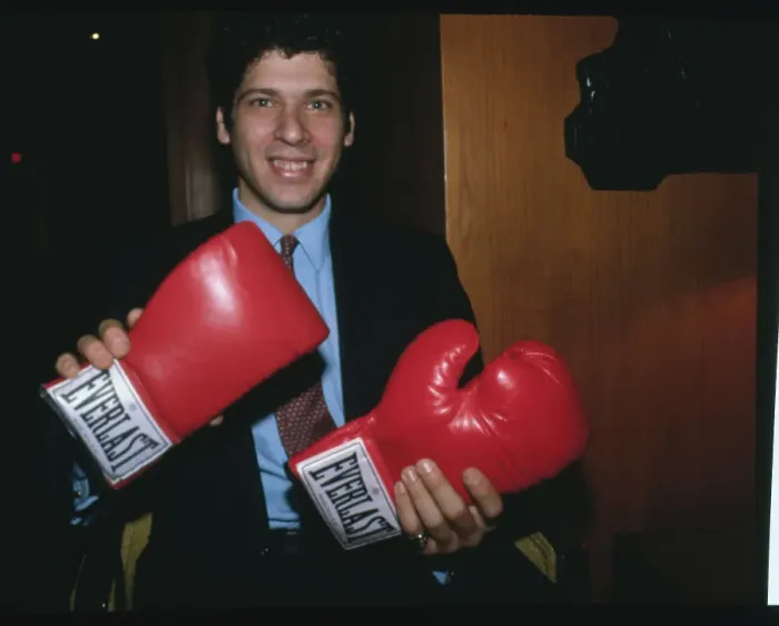 Framed Print : John Coloms Displaying Boxing Gloves Framed Print : John Coloms Displaying Boxing Gloves