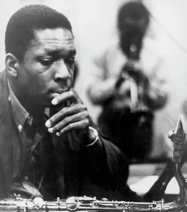 Framed Print : John Coltrane Listens To A Trumpet Player