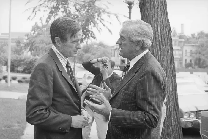 Framed Print : John Connally and George Bush Talk Framed Print : John Connally and George Bush Talk