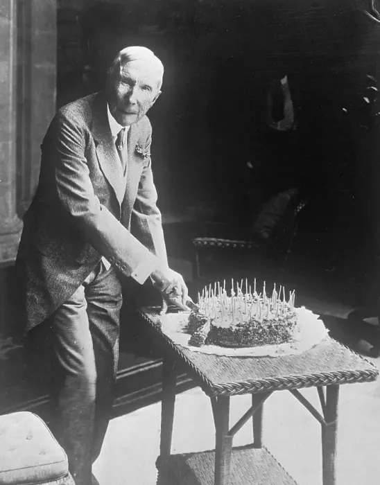 Framed Print : John D. Rockefeller Cutting His Birthday Cake Framed Print : John D. Rockefeller Cutting His Birthday Cake