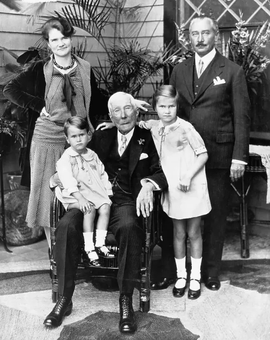 Framed Print : John D Rockefeller with Granddaughter and Family Framed Print : John D Rockefeller with Granddaughter and Family