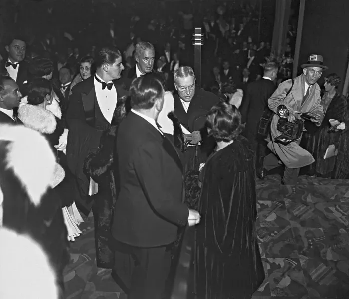 Framed Print : John D. Rockefeller Jr. Arriving at Radio City Hall Framed Print : John D. Rockefeller Jr. Arriving at Radio City Hall