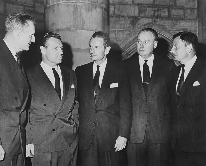 Framed Print : John D. Rockefeller's Five Sons at Memorial Service