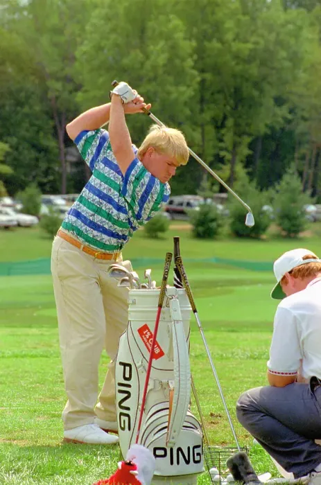 Framed Print : John Daly Practicing His Drive Framed Print : John Daly Practicing His Drive