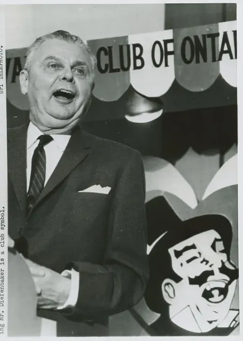Framed Print : John Diefenbaker Entertaining Club Members Framed Print : John Diefenbaker Entertaining Club Members
